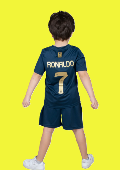 Al-Nassr Kids Official Away Kit (Shirt + Shorts) 23/24